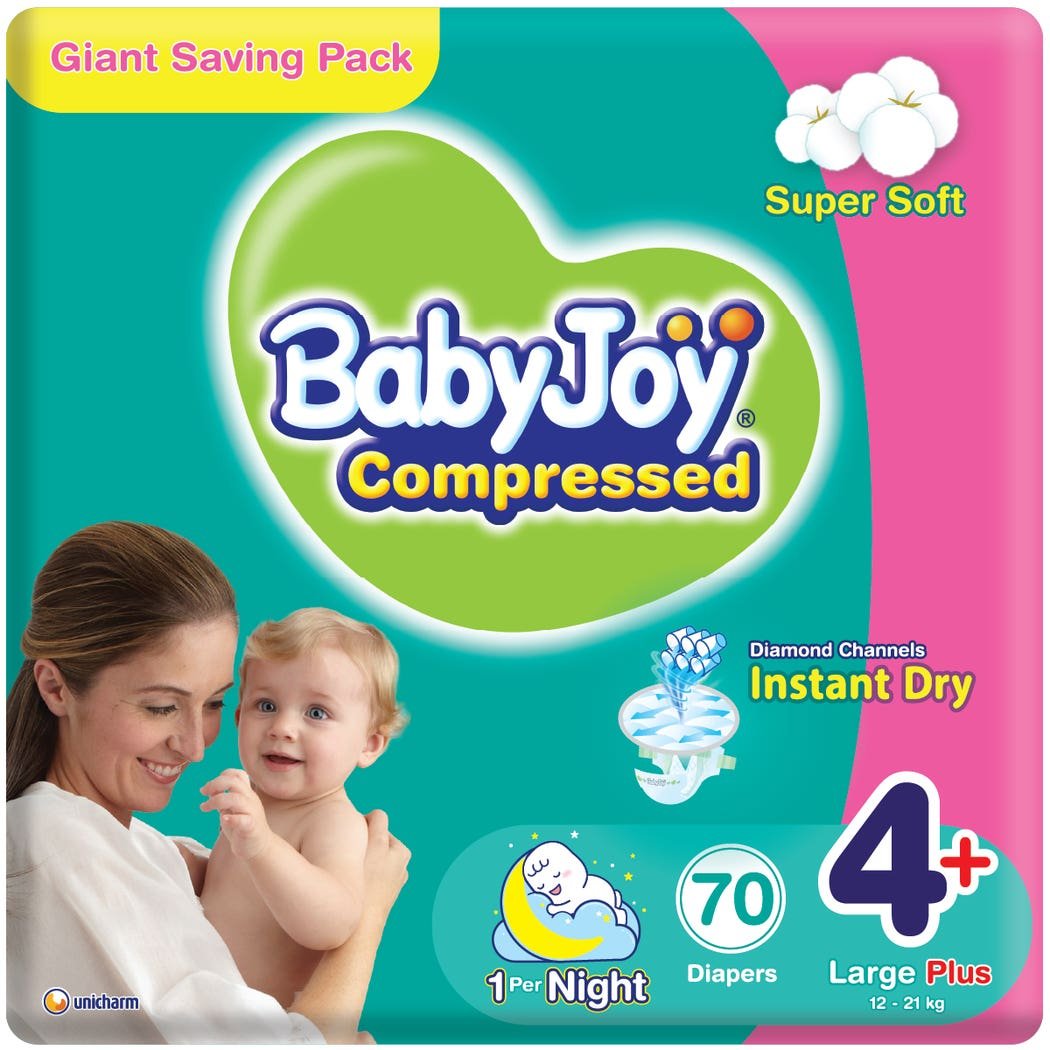 BabyJoy Size (4+) Giant Pack 70 Diapers