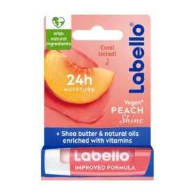 Labello Labello, Lip Balm, Coral Tinted, 24H Moisture, Peach Aroma - 4.8 Gm