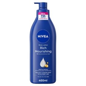 NIVEA Body Lotion for Dry to Very Dry Skin, Rich Nourishing, 48H Moisture, 400ml