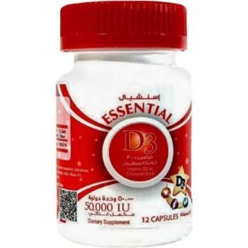 Essential Vitamin D3 50000 IU 12 Capsules