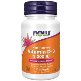 Now Foods Vitamin D-3 High Potency - 5000 IU - 120 Softgels