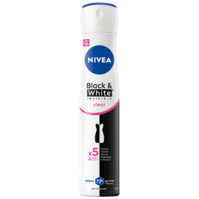 NIVEA Black & White Invisible Antiperspirant Spray for Women, 72H Protect, 200ml